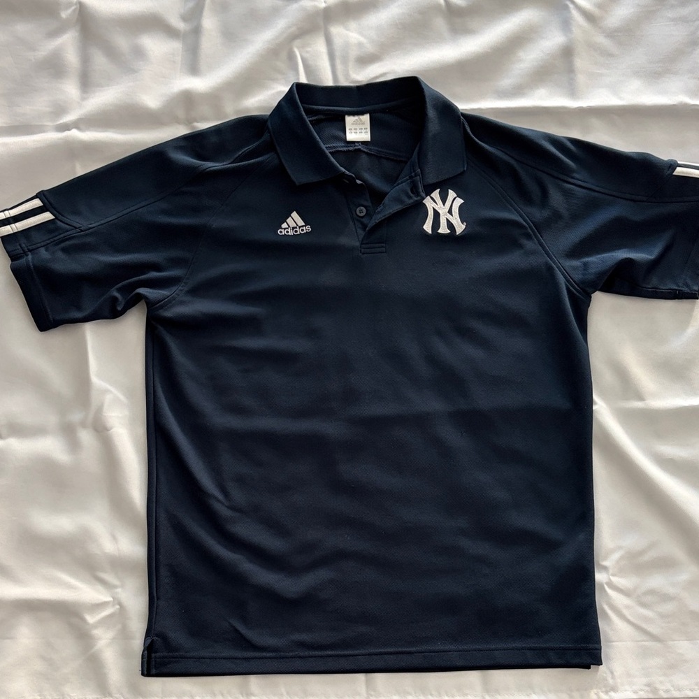 Adidas Navy Polo with Yankees Logo